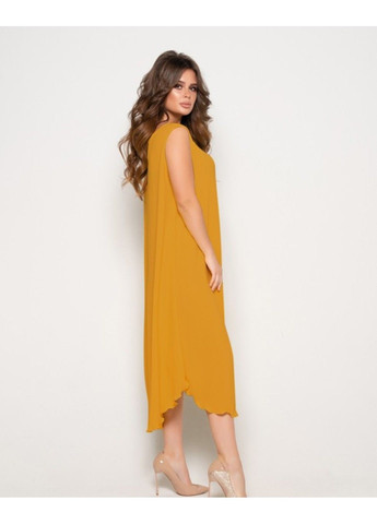 Помаранчева повсякденний сукня 10800 гірчичний ISSA PLUS