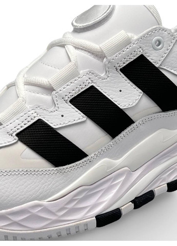 Чорні Осінні кросівки чоловічі adidas niteball prm white black адідас найтбол No Brand