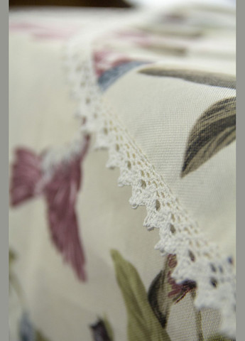 Скатертина для круглого столу водовідштовхувальна з тефлоновим покриттям з мереживом Колібрі 140 Maystat (305775324)