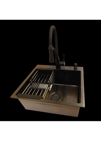 Кухонна мийка 4-в-1 (комплект) HM 50х50 NANO BLACK PVD (3.0/1.0 мм) Kraft (347324564)