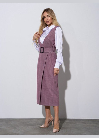 Бордова ділова сукня 14974 бордова ISSA PLUS однотонна