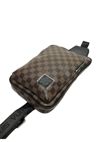 Чоловіча нагрудна сумка LV з єко-шкіри 76131-A чорно-сіра 31 x 19 x 5 No Brand (372744475)