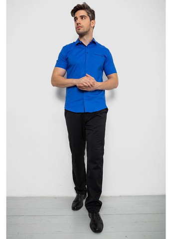 Светло-синяя повседневный рубашка однотонная Ager