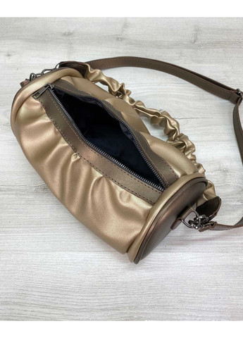 Женская сумка Lola золотая экокожа для молодежи мягкая с молнией и плечевым ремнем ProDobro (367264079)