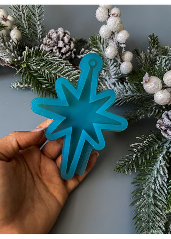 Молд Зірка форма для новорічних іграшок на ялинку силіконова форма для епоксидної смоли No Brand (370566920)