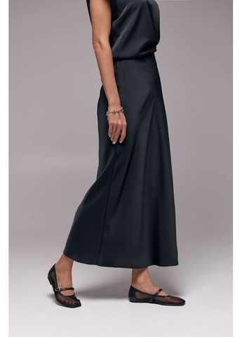 Спідниця шовк-сатин 3012 Чорний Triko Bakh (368650899)