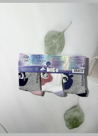 Комбинированные носки 3 пары Little Pony рисунки (316229955)