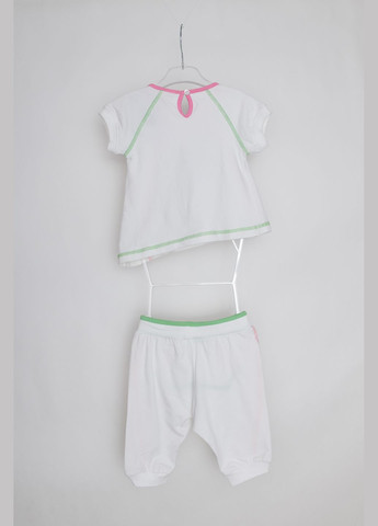 Белый летний комплект(футболка+штаны) 21382o47 бело-розовый Sprint