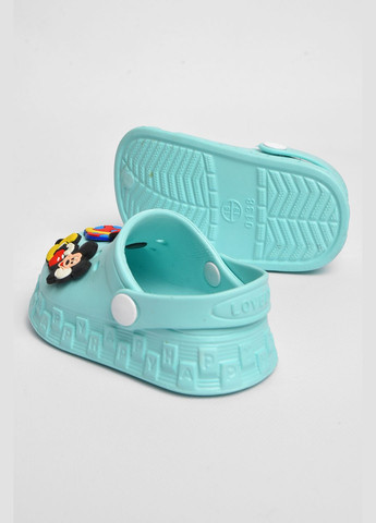 Крокси дитячі бірюзового кольору з прикрасами Let's Shop (297983148)