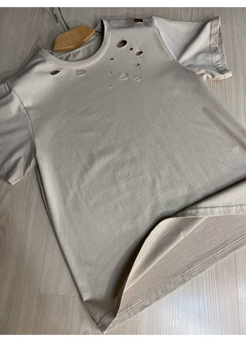 Футболка женская A-N 2528 с порезами one size No Brand - (329951276)