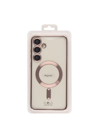 Чехол TPU Metallic Full Camera with Magsafe для Samsung Galaxy S24 5G (S921) Цвет Rose Gold No Brand Samsung Galaxy S24 5G (S921) (336152897)