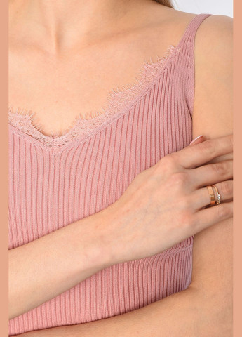 Майка жіноча трикотажна пудрового кольору Let's Shop — 292755110