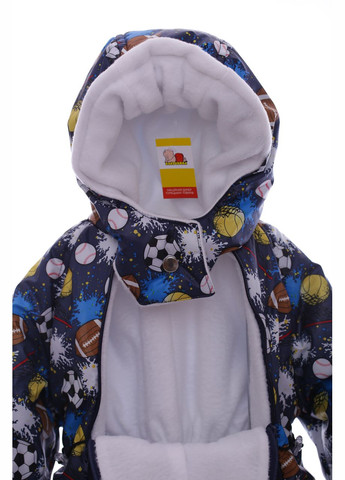 Комбінезон Трансформер для хлопчика на флісі Футбол синій 86 см (44901) BABYKROHA (297198068)