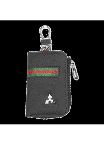 Ключниця, шкіряна автоключниця з логотипом МІТСУБІШІ (багатофункціональна чорна 11012) Mitsubishi (360949395)