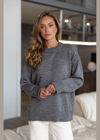 Темно-серый демисезонный свитер джемпер Larionoff