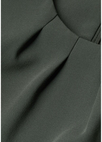 Оливковое (хаки) деловое женское платье с поясом н&м (56739) s хаки H&M