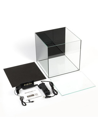 Акваріумний набір BlackCube 30 літрів, з чорною задньою стінкою, 31х31х31 см, скло 4 мм AquaLighter (363198709)