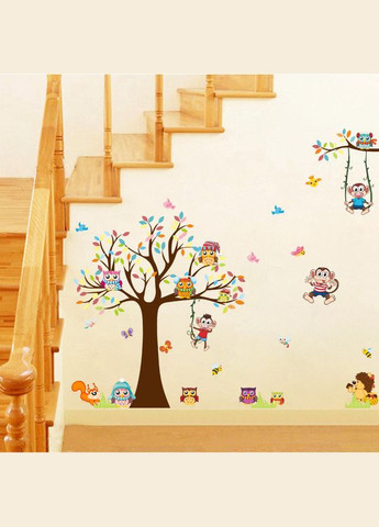 Наклейка детская на стену Совы 110х155 см (XL8192) Green Life (332992982)