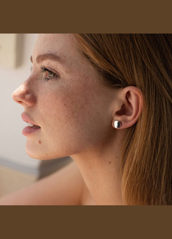 Срібні сережки - пусети Круг OR118110 Oniks (264392758)