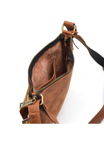 Сумка планшет через плече чоловіча з натуральної шкіри середня для документів та для телефону Коричневий 35894 TARWA (337466441)