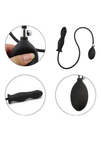 Надувна анальна пробка із грушею Wild Play "C6" Erospace No Brand (307151750)