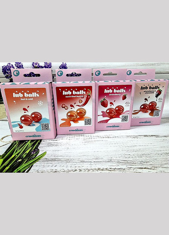 Бразильські вибухові кульки для масажу Lub Balls Hot&Сold з ефектом холоду та тепла Crushious (297133077)