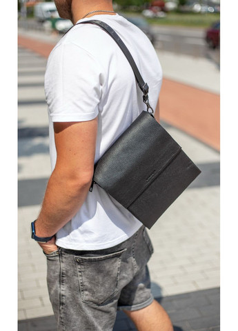Чоловіча шкіряна сумка-месенджер через плече TD-18621 чорний Bexhill (336552121)