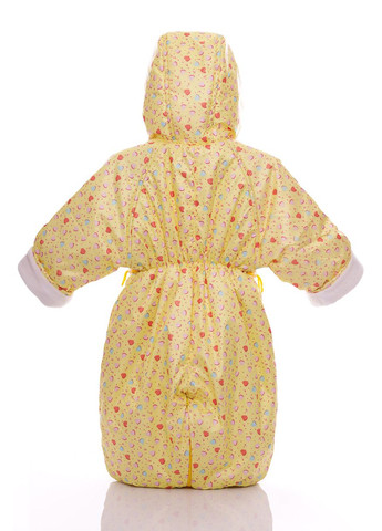 Комбинезон Трансформер для девочки на флисе в сердечко желтый 86 см (40757) BABYKROHA (297197819)