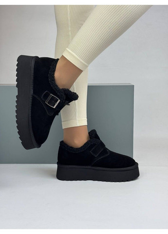 553 Черевики автоледі Зимові чорні замшеві Hengji (372384826)