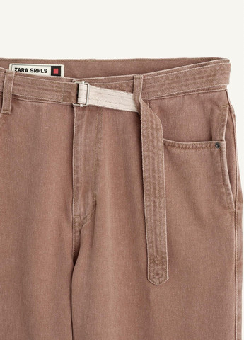 Светло-розовые повседневный демисезонные брюки Zara