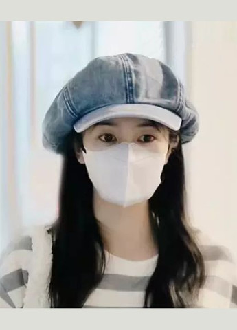 Широкая джинсовая кепка-восьмиклинка Cara Park голубая One size No Brand (311220827)