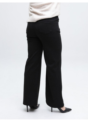 Штани жіночі чорні широкі теплі на резинці CARMITO Палаццо (365813753)