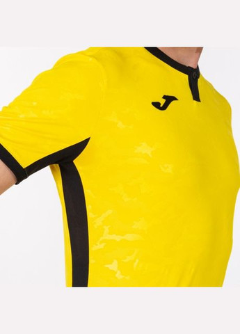 Желтая футболка футбольная toletum ii желтая с черными вставками 101476.901 с коротким рукавом Joma Модель