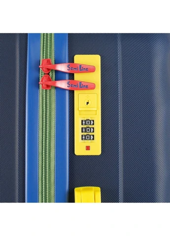 Валіза 24" (M) середня 65 л з кодовим замком Синя Semi Line (402933762)