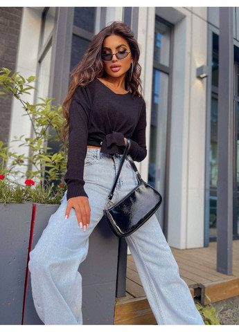 Черный демисезонный 🖤 базовый оверсайз свитер из мягкой вязки – идеальный комфорт на каждый день! размерная сетка в описании Vione