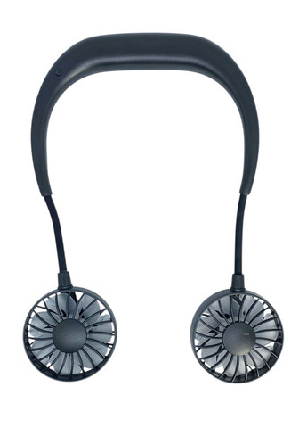 Вентилятор на аккумуляторе двойной на шею портативный зарядка от USВ ЮСБ черный Sports Necklace Fan No Brand (335821226)