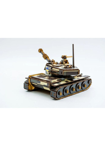 Дерев'яний 3D конструктор Танк 162-0074, 162 деталі PuzzleOK (330251515)