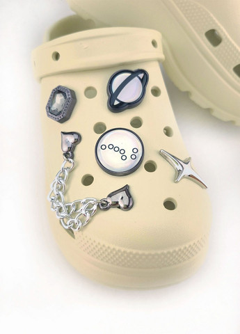 Кроксы женские с джибитсами No Brand (335211413)