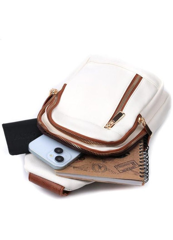 Сумка женская планшет для документов рюкзак слинг в дорогу сумочка для телефона Белый 34834 Vintage (332612619)