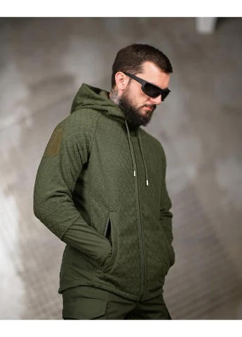 Тактична флісова кофта Polar Tactical Олива армійська військова утеплена фліска No Brand (367041069)