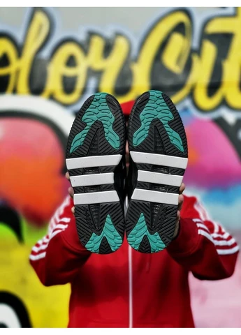 Чорні кросівки чоловічі adidas niteball black green адідас найтбол чорні демісезон No Brand