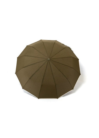 Коричнева парасолька жіноча автомат bellissimo m653 на 12 карбонових спиць коричневий з кольоровою смужкою середня (360898321)