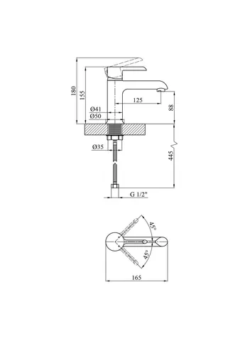 Змішувач для раковини KRM Essen - W010 () Kroner CV024323 (380872986)