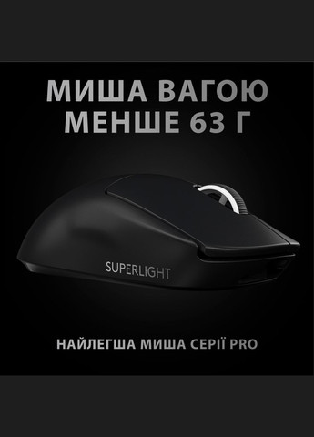 Мишка G Pro X Superlight Wireless Black (910-005880) Logitech (280938970)