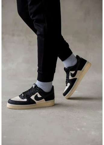 Белые демисезонные кроссовки мужские nike air force black white v2 найк аир форс белые No Brand