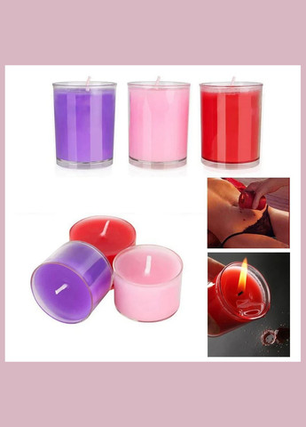 Ароматична воскова свічка для інтимних ігор "Лаванда" Свічка для еротичних ігор з ароматом лаванди Інтимна свічка з м’яким воско No Brand (341305693)