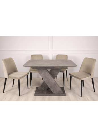 Стіл обідній розкладний Dark A 120(160)x80 Ательє Темний Intarsio (372178938)