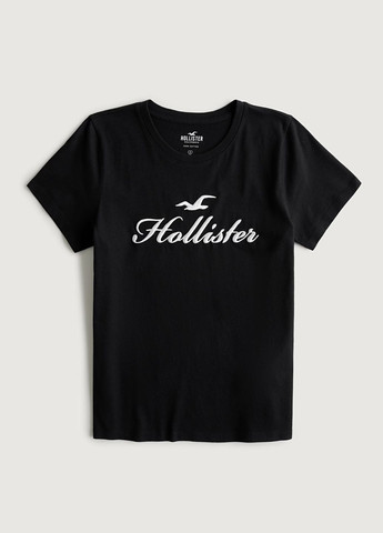 Черная летняя футболка hc9829w Hollister