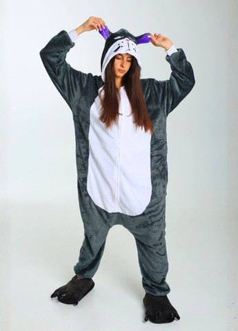Кігурумі піжама Кіт Люцифер жіноча сіра плюшева Lalapka (365783505)