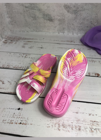 Цветные повседневные, пляжные шлепанцы детские для девочки розовый (1009) Sanlin
